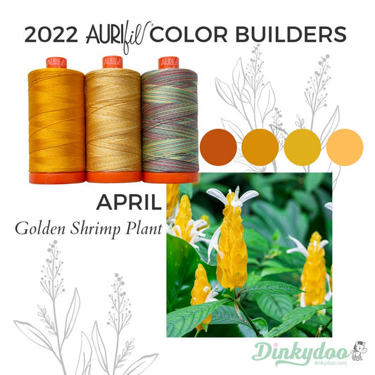 Color Builders 50wt 2022 - Golden Shrimp Plant - Aurifil (Pre-order: Jan 2026)