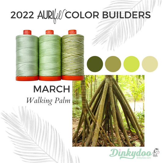 Color Builders 50wt 2022 - Walking Palm - Aurifil (Pre-order: Jan 2026)