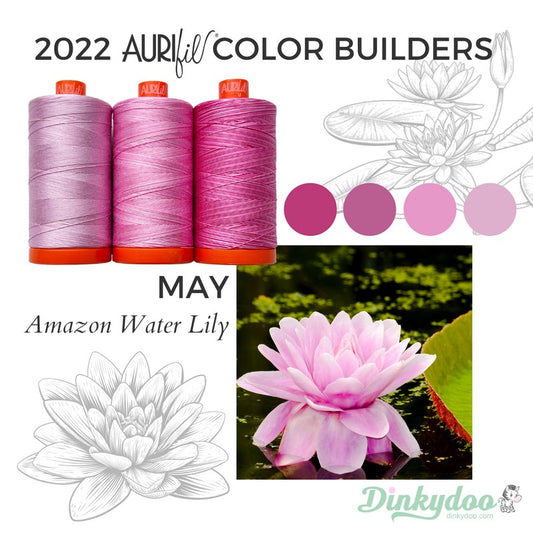 Color Builders 50wt 2022 - Amazon Water Lily - Aurifil (Pre-order: May 2024)
