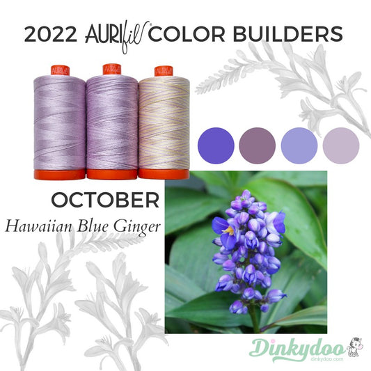 Color Builders 50wt 2022 - Hawaiian Blue Ginger - Aurifil