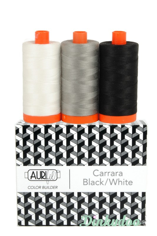 Color Builders 50wt 2020 - Carrara Black/White - Aurifil (Pre-order: Jun 2024)