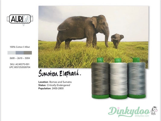 Color Builders 40wt 2021 - Sumatran Elephant - Aurifil (Pre-order: Jun 2024)