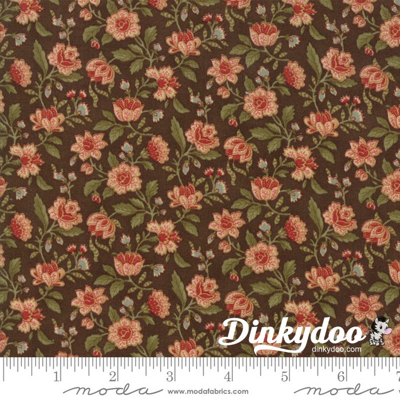 Rosewood - Packed Floral Chocolate 44186-13 - 3 Sisters - Moda