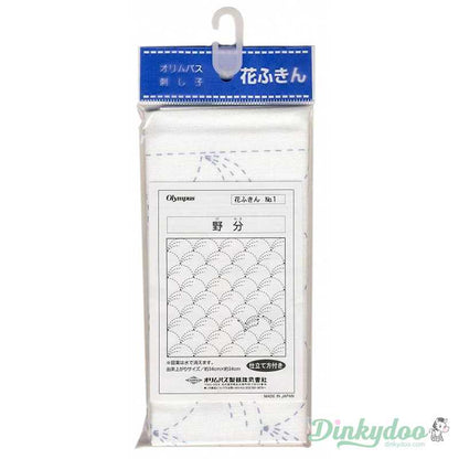 Sashiko Sampler - Traditional Design #1 - Nowaki in White