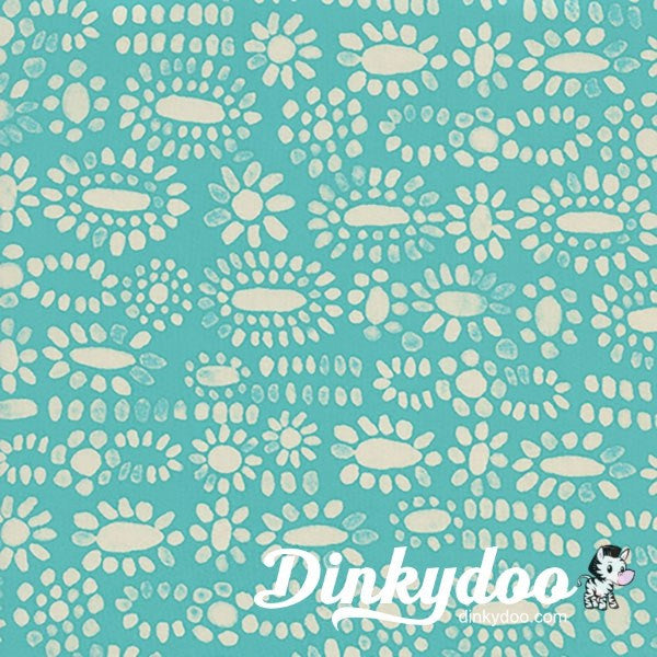 Sienna - Moonstone Turquoise (Rayon) - Alexia Abegg - Cotton + Steel (1/4 Yard) (Pre-order: 09/17) - Dinkydoo Fabrics