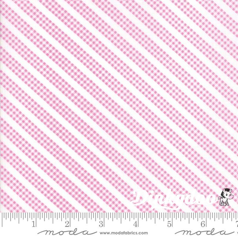 Sunnyside Up - Gingham Stripe Pink 29058-28 - Corey Yoder - Moda