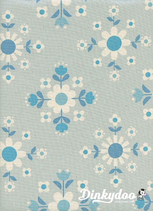Welsummer - Floral Geometry Ice - Kim Kight - Cotton + Steel